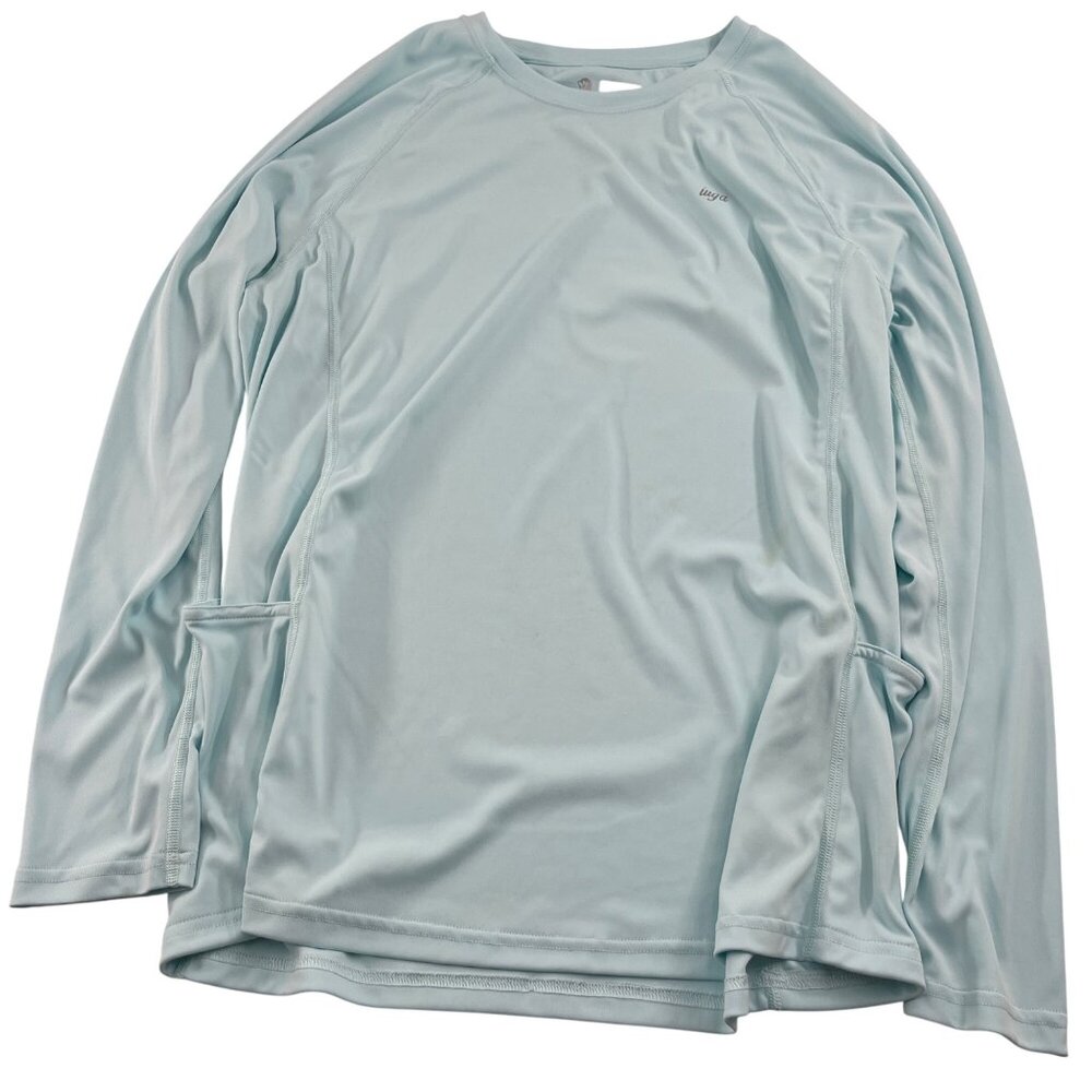 Iuga Womens Long Sleeve Light Blue‎ Pullover Top Large